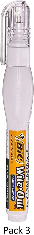 BIC Correction Pen Fast Drying Needlept Tip 8ml We Wosqpp11