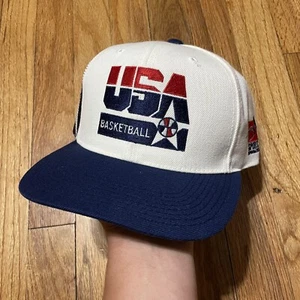 Vintage Sports Specialties USA Basketball Laser Mütze Snapback NBA weiß blau Cap - Bild 1 von 11