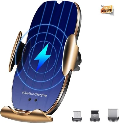 #1 Cargador Rapido Inalambrico para Auto Coche Cargador de Carro con Adaptad - Image 1 of 4