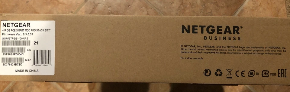 ~NEW~ NETGEAR GS752TPSB ProSafe 48 Port Gigabit Stackable Smart PoE Switch - Image 1 of 1