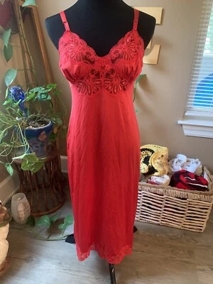 Vintage Shadow Line dress 50s 60s Slip 34~28” Night gown Nylon Lace Beauty - Image 1 of 4