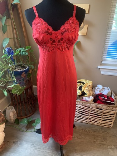 VALENTINO Abito vintage linea ombra anni '50 slip 34~28"" abito da notte nylon bellezza pizzo