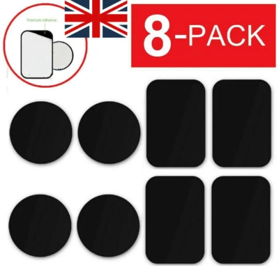 8X Metal Plates Adhesive Sticker Replace For Magnetic Car Mount Phone Holder New - Image 1 of 4