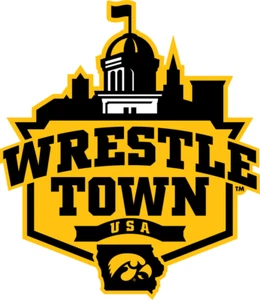 Iowa Hawkeyes vinyl decal 6 inch wrestling town - Picture 1 of 1
