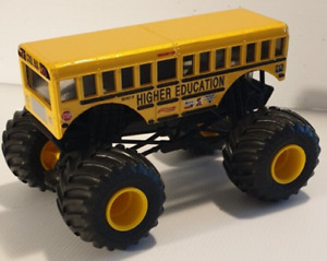 HIGHER EDUCATION Rare School Bus Monster Jam Truck 1/24 Scale Diecast Hot Wheels