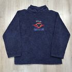 Vintage Disney Sweater Mens Extra Large Blue Cruise Line Sherpa Pullover