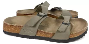 Birkenstock Birkis Sydney Sandals Womens 37 6 6.5 Beige Slide 2 Strap Birko Flor - Picture 1 of 10
