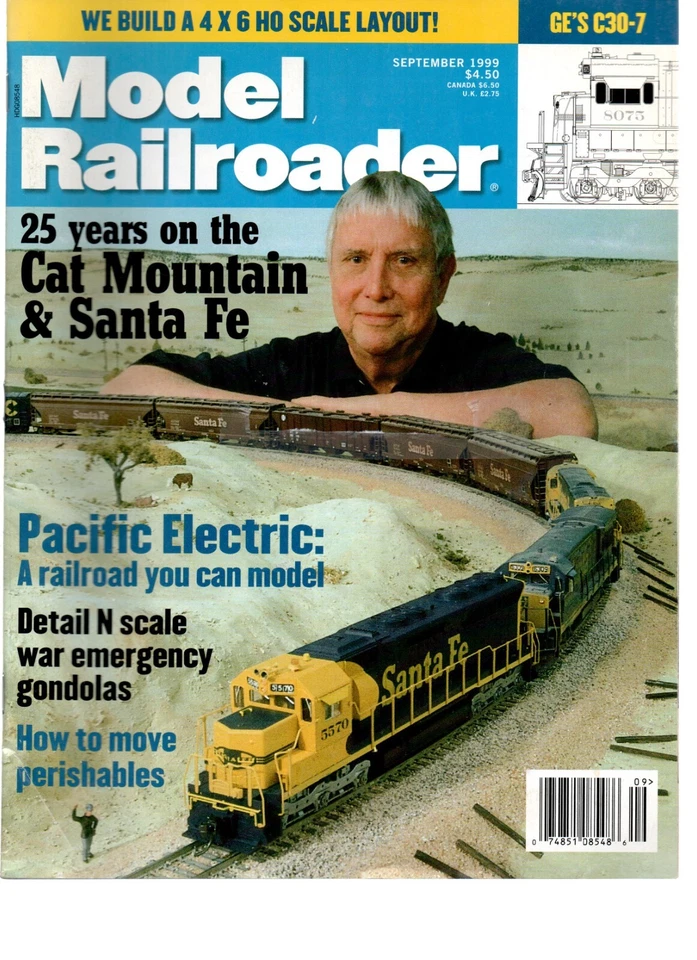 Model Railroader Magazine September 1999 25 Years on the Cat Mountain & Santa Fe - Image 1 of 1