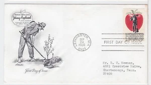 TurtlesTradingPost- Johnny Appleseed #1317 FDC 1966 Artmaster Cachet - Picture 1 of 1