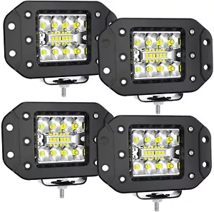 LED Light Bar TURBO SII 4Pcs 3x3 4.5inch LED Lights Cube Pods Flush Mount Spo... - Picture 1 of 7