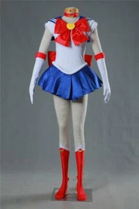 Halloween SailorMoon Tsukino Usagi Serena Cosplay Costume Uniform Dress - Picture 1 of 9