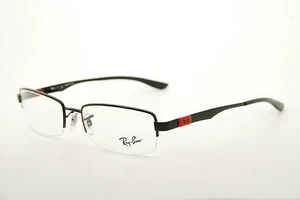 Nuevo Auténtico Ray Ban RB 6158 2509 Negro/Rojo 53mm Medio Borde Monturas Anteojos RX - Imagen 1 de 12