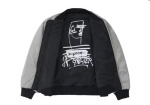 Supreme Jean Paul Gaultier Reversible Backpack MA-1 Bomber Sz Medium Silver SS19 - Picture 1 of 9