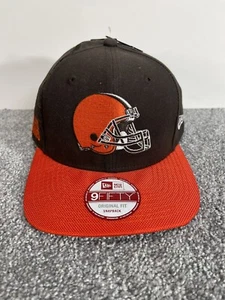 Cleveland Browns New Era Snapback Hat NFL 9Fifty Brown/Orange Adjustable NWT - Picture 1 of 11
