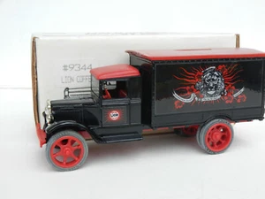Ertl 1931 Die-Cast Hawkeye Motor Truck Bank, HAWAIIAN LION COFFEE TRUCK NIB - Picture 1 of 7