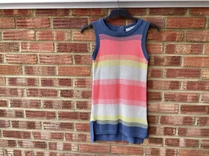 Ladies Next Knitted Sleeveless Jumper/ Tank Top Striped Size 6 - Picture 1 of 6