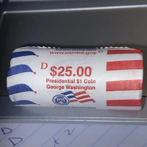 Rollo de dólar D. George Washington 2007 GW3 en caja original de Estados Unidos como nueva 25 monedas - Imagen 1 de 3