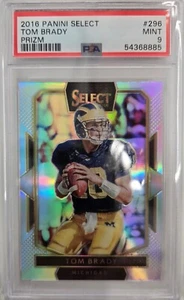 2016 Select Field Level Silver Prizm Tom Brady #296 PSA 9 Patriots Wolverine - Picture 1 of 2