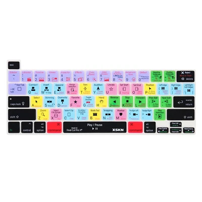 XSKN Final Cut Pro Shortcuts Keyboard Cover for Macbook Pro 13.3"/16" Touch Bar - Image 1 of 4