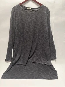 Yelete Damen Space-Dye Strick Seitenschlitz Tunika Top anthrazit Größe 2X - Bild 1 von 17