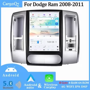 Radio de coche estilo Tesla Android 12,1" para Dodge Ram 2008-2011 reproductor de video CarPlay - Imagen 1 de 16