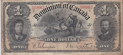 Canadá 1 dólar 1898 conservación III Foto 1 de 2