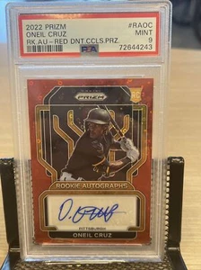 2022 Prizm Oneil Cruz Red Donut Circles /35 PSA 9 - Bild 1 von 2