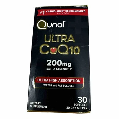 Qunol Ultra CoQ10 Extra Fuerza 30 Geles Blandos 200 mg EXP 9/2027 Alta Absorción  Foto 1 de 4