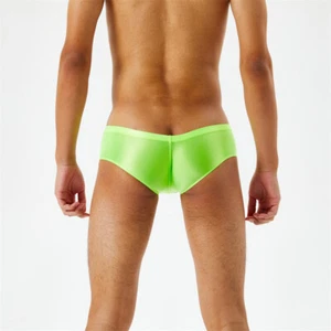 Slip Sexy Pour Homme Culotte Taille Basse Lisse Et Brillante Sous-Vêtement ~ - Photo 1/32