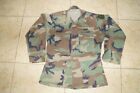 Military US Army BDU Camouflage Pattern Small / Short Shirt Jacket USED F5 w/pat