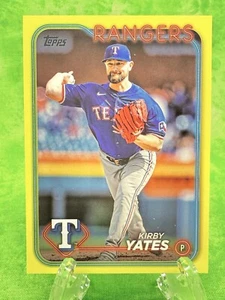 Kirby Yates - Yellow Parallel - 2024 Topps Update #US302 Texas Rangers - Picture 1 of 11