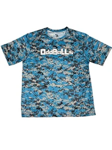 Oddballs #33 Camo Badger Sport Short Sleeve Men's Shirt Size XL 100% Polyester - Picture 1 of 7