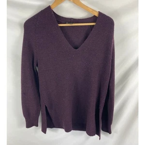 Athleta Hannover Strickpullover Wollmischung lila V-Ausschnitt Größe XXS - Bild 1 von 3
