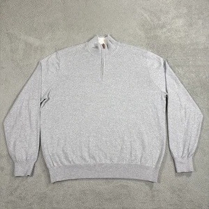 Collars & Co Suéter Para Hombres XL Gris 1/4 Cremallera Sudadera Elastizada Golf Algodón Preppy - Imagen 1 de 11