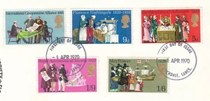 Anniversaries GB Used ex FDC Rochdale 1970 ON PIECE (147472) - Picture 1 of 1