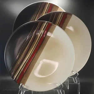 Juego de 3 platos de cena Better Homes Gardens Rockport de 10,5 pulgadas de gres a rayas - Imagen 1 de 8