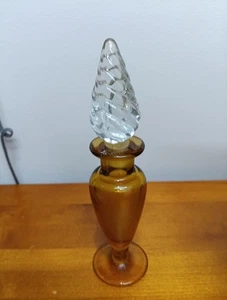 Vintage Braunglas Parfüm Flakon 7 cm hoch - Bild 1 von 4