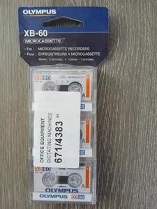 Olympus XB60 / MC60 MicroCassette Tapes Pack of 3 for Dictaphones NEW/SEALED - Picture 1 of 1