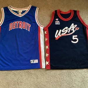 Two Older Basketball Jerseys, Street Ball Classics XL, USA Hill Numer 5, Used. - Picture 1 of 5