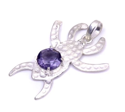 Joyería Espiritual Facetada Amatista Cuarzo Hombre Joyería Colgante 1.5"" M227 Foto 1 de 3