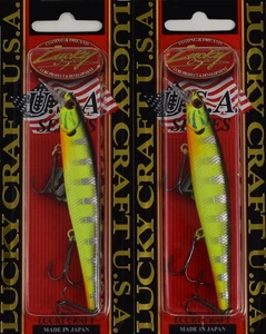 (LOTE DE 2) PUNTERO DELGADO LUCKY CRAFT 97MR 3/8 OZ PO97MR-303 PUR CHA GILL H2224 - Imagen 1 de 2