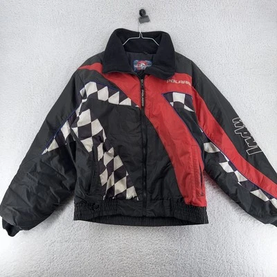 VINTAGE Polaris Indy Snowmobile Jacket Coat Mens XL Du Pont Insulated Racing 90s - Image 1 of 4