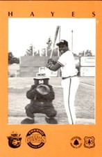 1985 Fresno Giants Smokey Bear #11 Charlie Hayes Hattiesburg Mississippi MS Card