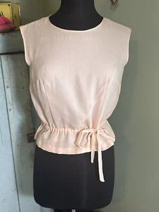 Vtg 100% Silk Blouse Women's Adjustable Waist Lined Bruce Arnold Ltd Size 12 - Picture 1 of 5