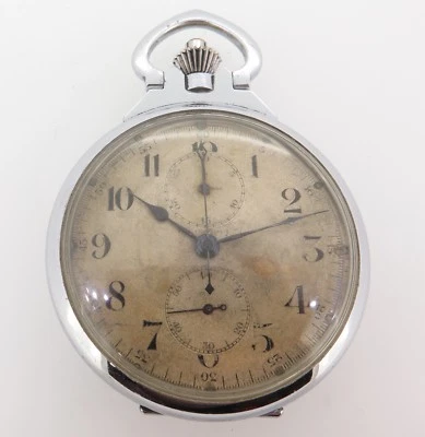 Reloj Bolsillo Cronógrafo Naval Seiko Seikosha Años 40 Raro Bonito Pátina y Reparado Foto 1 de 4