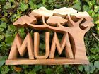 Wooden Word Art Carving - MUM 
