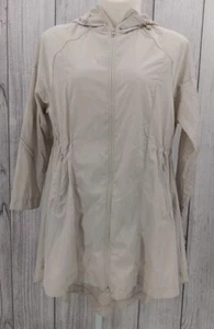 Althleta Womens Long Hip-Length Windbreaker Jacket Cream Size L (20-AC9) - Picture 1 of 6