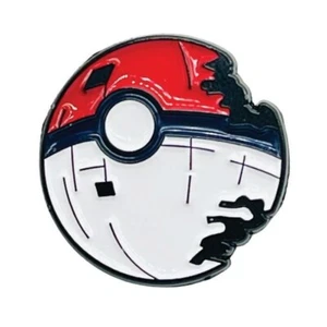 Pokeball Death Star Enamel Pin - New, Unique Collectible Lapel Pin - Picture 1 of 2