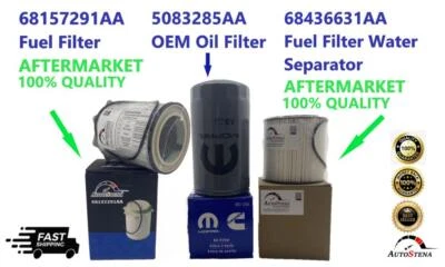 2019 2020 Ram 2500 3500 4500 5500 Diesel Fuel, Oil Filter, Water Separator Set 3 - Image 1 of 4