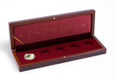 LEUCHTTURM Münzetui VOLTERRA für 5 dt. 50-Euro-Goldmünzen „Deutsches Handwerk" Kaps. 367365